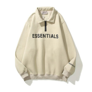 ESSENTIALS Half Zipper CARL’s Coffee Hoodie