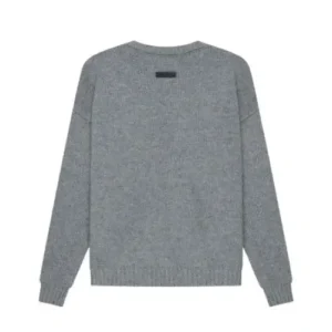 Essentials Overlapped Gray Sweater